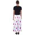 Popsicle Juice Watercolor with fruit berries and cherries summer pattern Flared Maxi Skirt View2