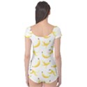 Yellow Banana and peels pattern with polygon retro style Boyleg Leotard  View2