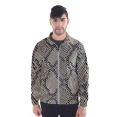 Snakeskin Pattern Lt Brown Men s Windbreaker by retrotoomoderndesigns