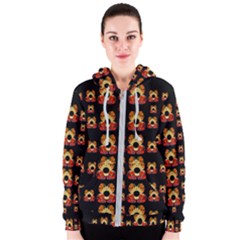 Sweets And  Candy As Decorative Women s Zipper Hoodie by pepitasart