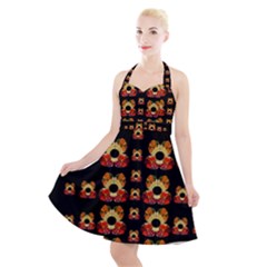 Sweets And  Candy As Decorative Halter Party Swing Dress  by pepitasart