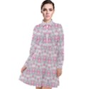 Seamless Pattern Background Long Sleeve Chiffon Shirt Dress View1