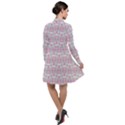 Seamless Pattern Background Long Sleeve Chiffon Shirt Dress View2