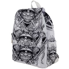 Drawing Samurai Tattoo Sketch Japanese Samurai Top Flap Backpack by Sudhe