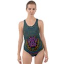 The  Only Way To Freedom And Dignity Ornate Cut-Out Back One Piece Swimsuit View1