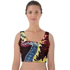 Dragon Lights Main Dragon Velvet Crop Top by Riverwoman