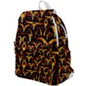 Stylised Horns Black Pattern Top Flap Backpack View1