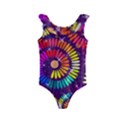 Abstract Background Spiral Colorful Kids  Frill Swimsuit View1