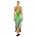 Background Colorful Geometric Triangle Fitted Maxi Dress View2