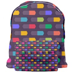 Background Colorful Geometric Giant Full Print Backpack by HermanTelo