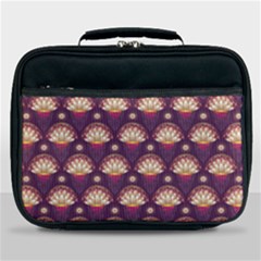 Background Floral Pattern Purple Lunch Bag by HermanTelo