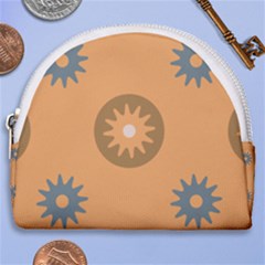 Flowers Screws Rounds Circle Horseshoe Style Canvas Pouch by HermanTelo