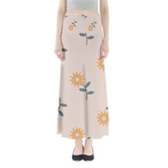 Flowers Continuous Pattern Nature Full Length Maxi Skirt by HermanTelo