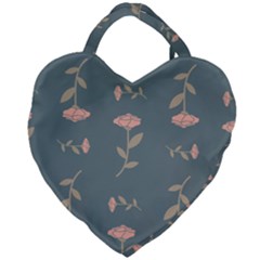 Florets Rose Flower Giant Heart Shaped Tote by HermanTelo