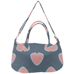 Hearts Love Blue Pink Green Removal Strap Handbag by HermanTelo