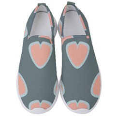 Hearts Love Blue Pink Green Men s Slip On Sneakers by HermanTelo