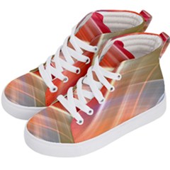 Wave Background Pattern Abstract Kids  Hi-top Skate Sneakers by HermanTelo