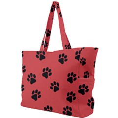 Paw Prints Background Animal Simple Shoulder Bag by HermanTelo