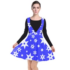 Star Background Pattern Advent Plunge Pinafore Dress by HermanTelo