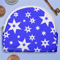 Star Background Pattern Advent Horseshoe Style Canvas Pouch by HermanTelo