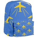 Aircraft Texture Blue Yellow Giant Full Print Backpack View3