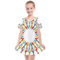 Wheel Complex Symbol Mandala Kids  Smock Dress by HermanTelo