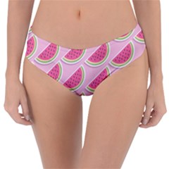 Melons Pattern Food Fruits Melon Reversible Classic Bikini Bottoms by Pakrebo