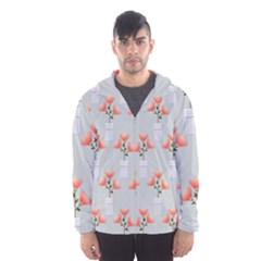 Pattern Non Seamless Floral Flowers Men s Hooded Windbreaker by Pakrebo