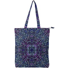 Pattern Fire Purple Repeating Double Zip Up Tote Bag by Pakrebo