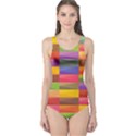 Abstract Background Geometric One Piece Swimsuit View1