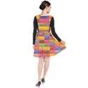 Abstract Background Geometric Plunge Pinafore Dress View2