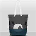 Birds Moon Moonlight Tree Animal Full Print Rope Handle Tote (Small) View1