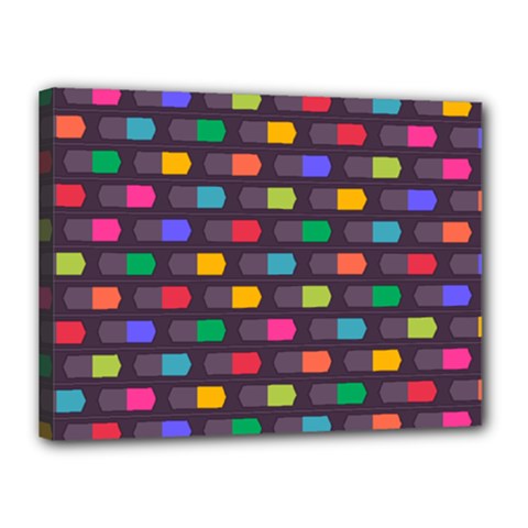 Background Colorful Geometric Canvas 16  X 12  (stretched) by HermanTelo