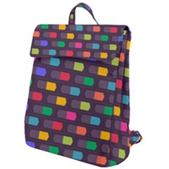 Background Colorful Geometric Flap Top Backpack by HermanTelo