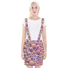 Abstract Background Circle Bubbles Braces Suspender Skirt by HermanTelo