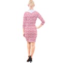 Damask Floral Design Seamless Quarter Sleeve Hood Bodycon Dress View2