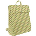 Hexagonal Pattern Unidirectional Yellow Flap Top Backpack View2