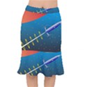 Rocket Spaceship Space Galaxy Mermaid Skirt View1