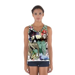 Zoo Animals Peacock Lion Hippo Sport Tank Top  by Pakrebo