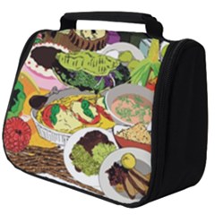 Eat Food Background Art Color Full Print Travel Pouch (big) by Pakrebo