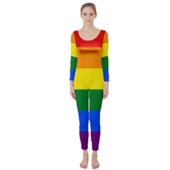 Lgbt Rainbow Pride Flag Long Sleeve Catsuit by lgbtnation