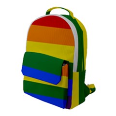 Lgbt Rainbow Pride Flag Flap Pocket Backpack (large) by lgbtnation