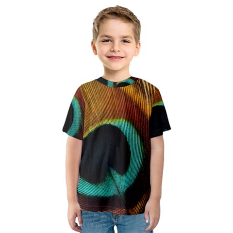 Feather Peacock Feather Peacock Kids  Sport Mesh Tee by Nexatart