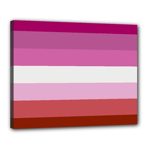 Lesbian Pride Flag Canvas 20  X 16  (stretched) by lgbtnation