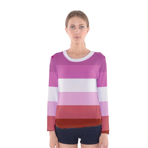 Lesbian Pride Flag Women s Long Sleeve Tee by lgbtnation