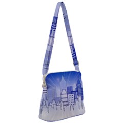 City Architecture Building Skyline Zipper Messenger Bag by Pakrebo