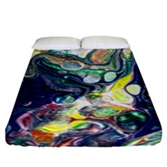 Paint Acrylic Paint Art Colorful Fitted Sheet (king Size) by Pakrebo