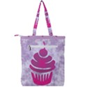 Cupcake Food Purple Dessert Baked Double Zip Up Tote Bag View2