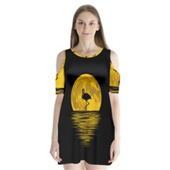 Moon Reflection Flamenco Animal Shoulder Cutout Velvet One Piece by HermanTelo