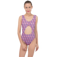 Pattern Abstract Squiggles Gliftex Center Cut Out Swimsuit by HermanTelo